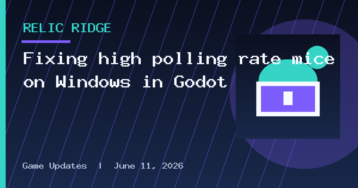 Fixing high polling rate mice on Windows in Godot