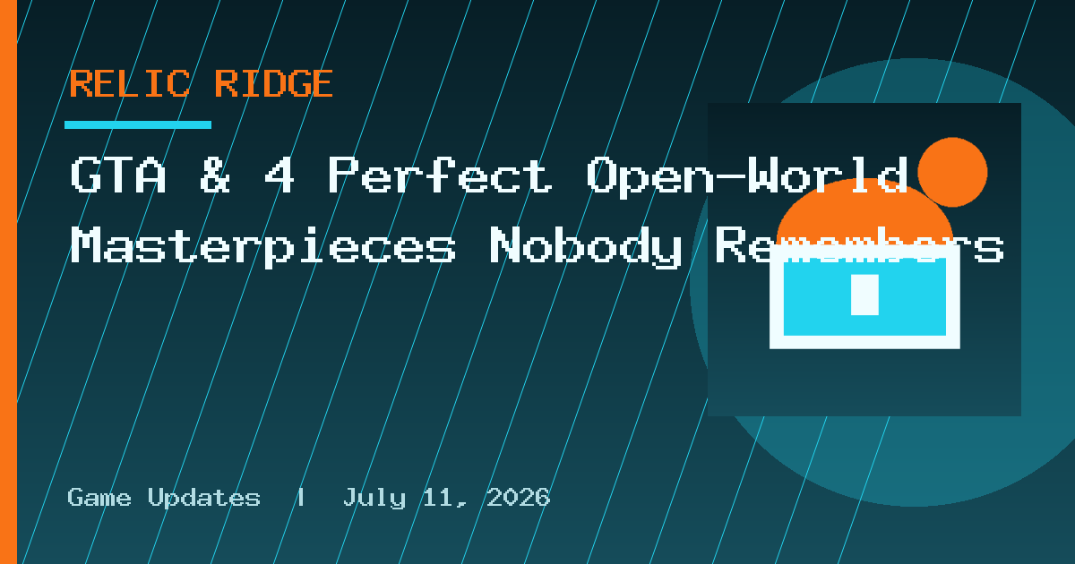 GTA & 4 Perfect Open-World Masterpieces Nobody Remembers