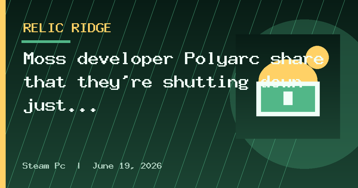 Moss developer Polyarc share that they're shutting down just two months