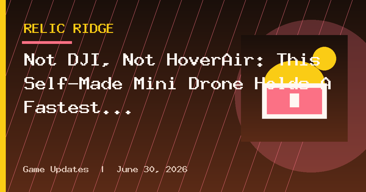 Not DJI, Not HoverAir: This Self-Made Mini Drone Holds A Fastest Speed Record