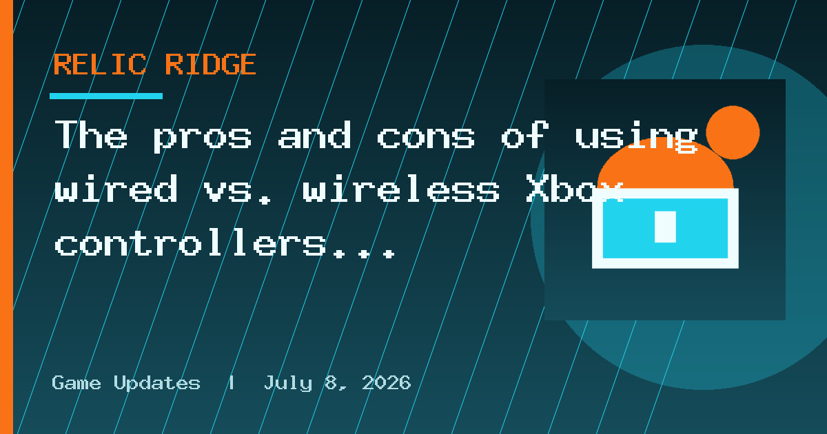 The pros and cons of using wired vs. wireless Xbox controllers